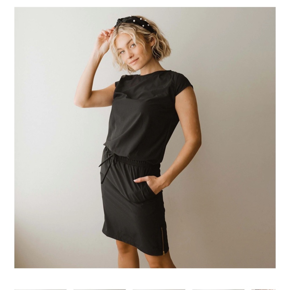 Black Going Places dress. Albion Fit, size M tall.
